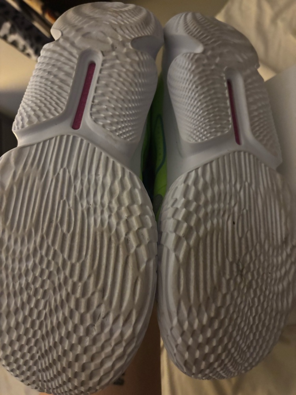 Under Armour Men’s Neon Green, Gray & Pink Flow Sneakers - Picture 5 of 5